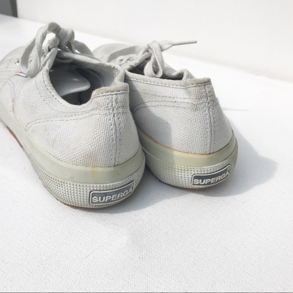SUPERGA white canvas sneakers 39 8.5 9 shoes - Picture 6 of 7